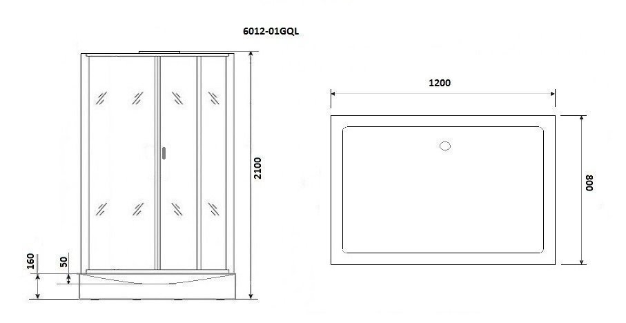 Душевая кабина с сенсором Niagara Premium 80x120 купить в интернет-магазине Sanbest