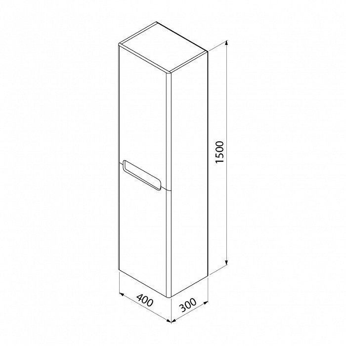 Шкаф-пенал IDDIS Edifice EDI40W0i97 40 белый для ванной в интернет-магазине сантехники Sanbest