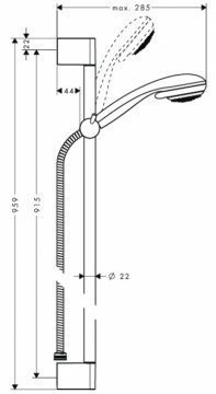 Душевая гарнитура Hansgrohe Crometta 27729000 купить в интернет-магазине сантехники Sanbest