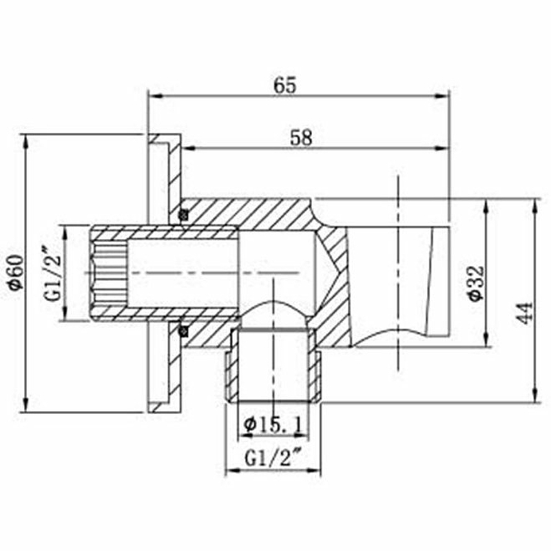 Подключение для шланга Vincea VSC-31CH хром купить в интернет-магазине сантехники Sanbest