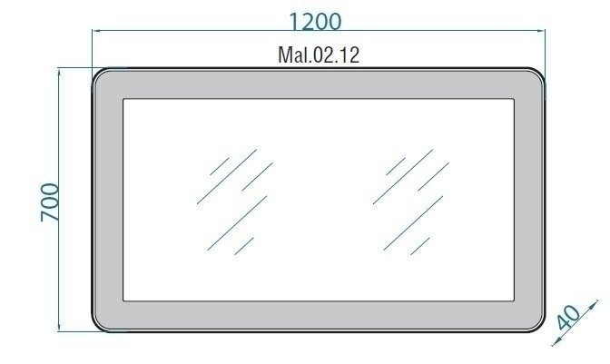 Зеркало с подсветкой AQWELLA Malaga 120 в ванную от интернет-магазине сантехники Sanbest