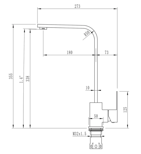 Смеситель для кухни 35k MIXLINE MLSS-0318 купить в интернет-магазине сантехники Sanbest