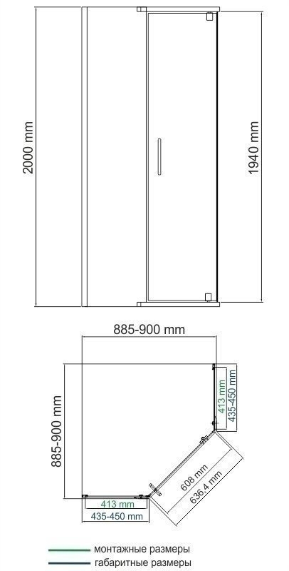 Душевой уголок WasserKRAFT Leine 35P11 90x90 купить в интернет-магазине Sanbest