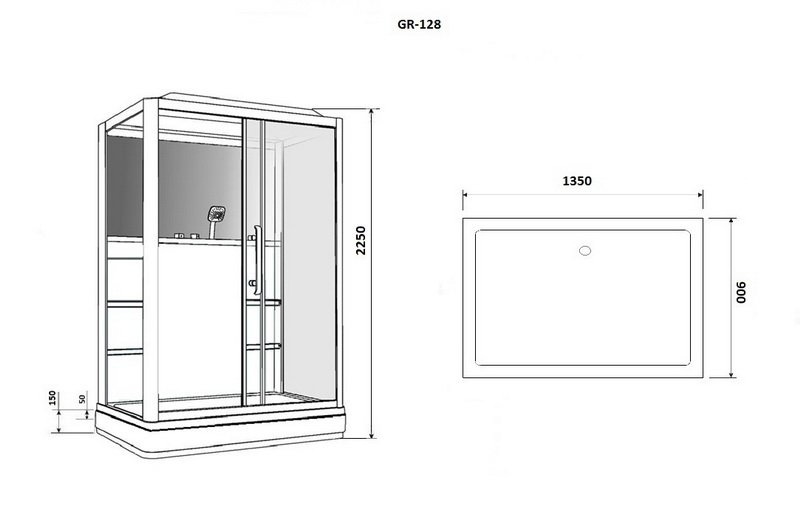 Душевая кабина Grossman GR128 90x135 купить в интернет-магазине Sanbest