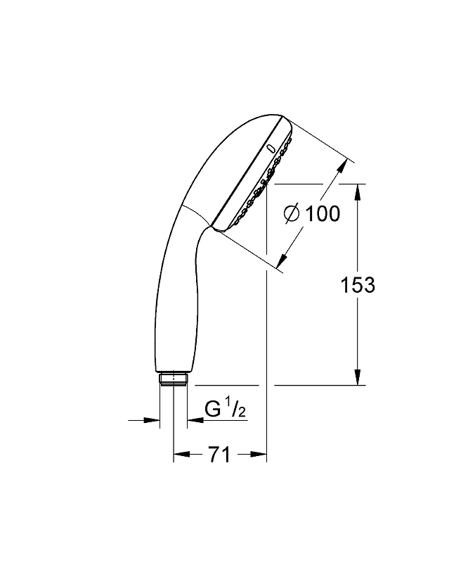 Душевая лейка Grohe Tempesta New 28421002 хром купить в интернет-магазине сантехники Sanbest