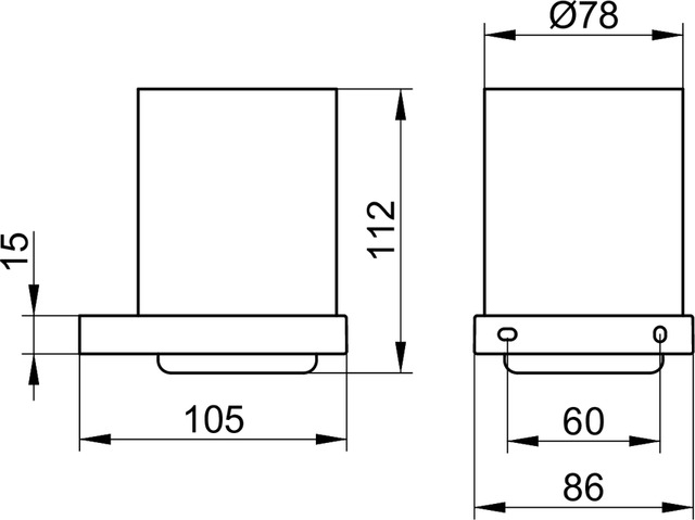 Стакан KEUCO EDITION 90 SQUARE 19150019000 хром купить в интернет-магазине сантехники Sanbest