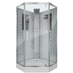 Душевая кабина Niagara Luxe NG-7799WBK 90x90 серебро купить в интернет-магазине Sanbest