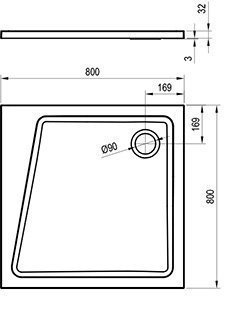 Душевой поддон Ravak PERSEUS PRO-80 80x80 купить в интернет-магазине Sanbest