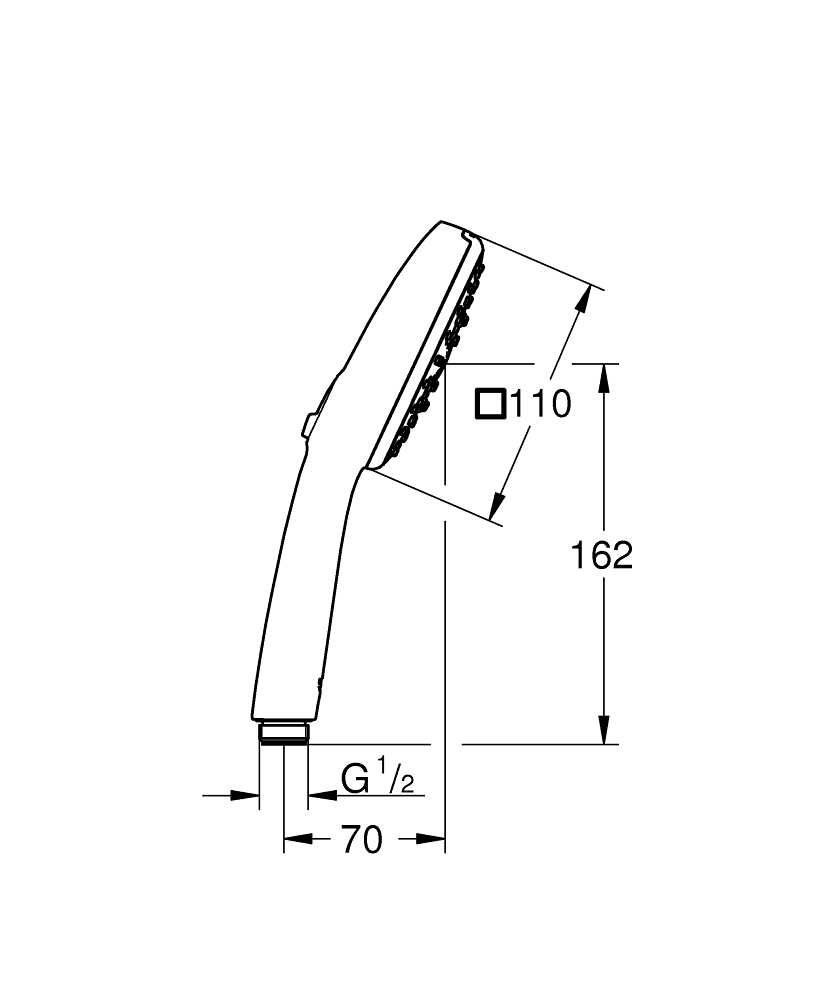 Душевая лейка GROHE Tempesta Cube 27574003 хром купить в интернет-магазине сантехники Sanbest