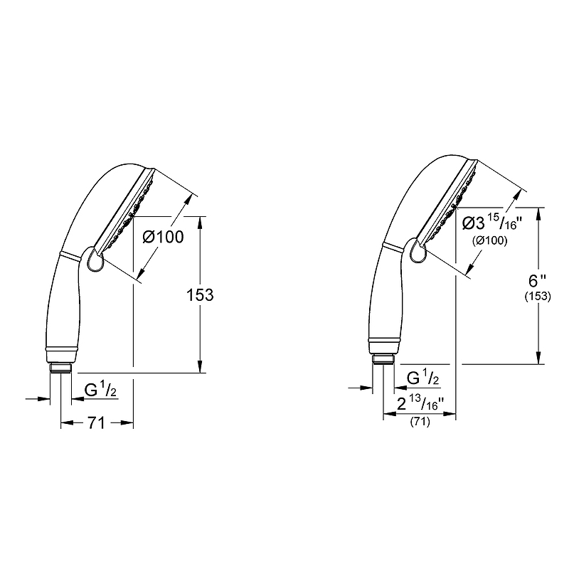 Душевая лейка Grohe Tempesta New Rustic 27608001 хром купить в интернет-магазине сантехники Sanbest