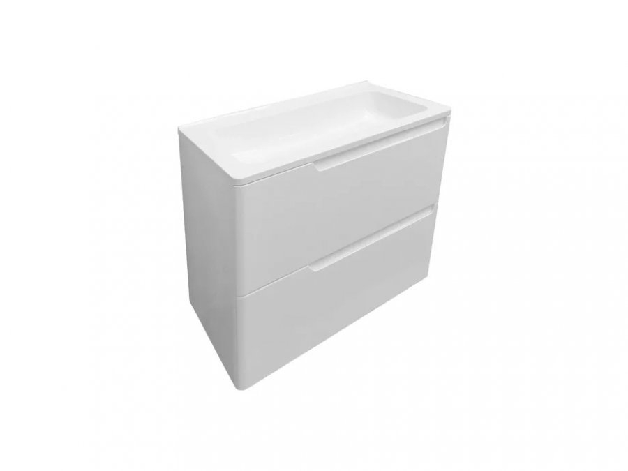 Тумба с раковиной подвесная Эстет Kare Luxe 60 2 ящика для ванной в интернет-магазине Sanbest