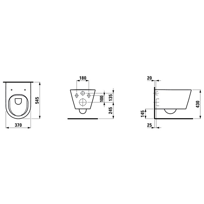 Унитаз подвесной Laufen Kartell 8.2033.7.400.000.1 купить в интернет-магазине Sanbest