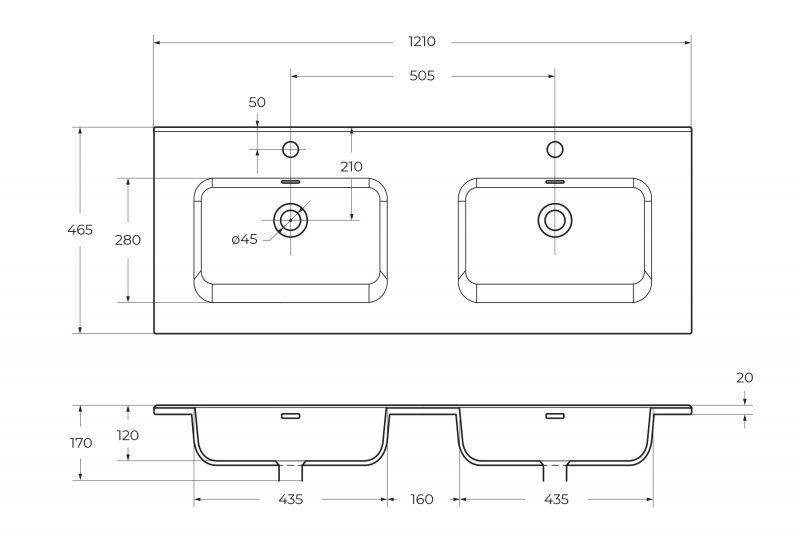 Тумба с раковиной BelBagno KRAFT 4C 120 дуб табак для ванной в интернет-магазине Sanbest