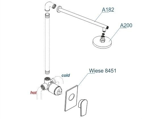 Душевая система WasserKRAFT Wiese A84182 купить в интернет-магазине сантехники Sanbest