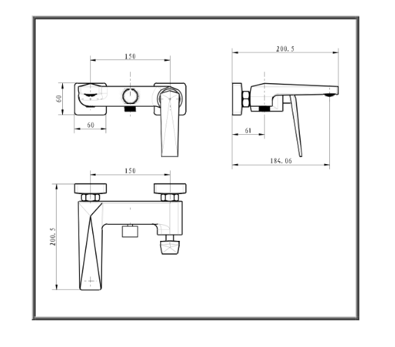 Смеситель для ванны Boheme Venturo 373-W купить в интернет-магазине сантехники Sanbest