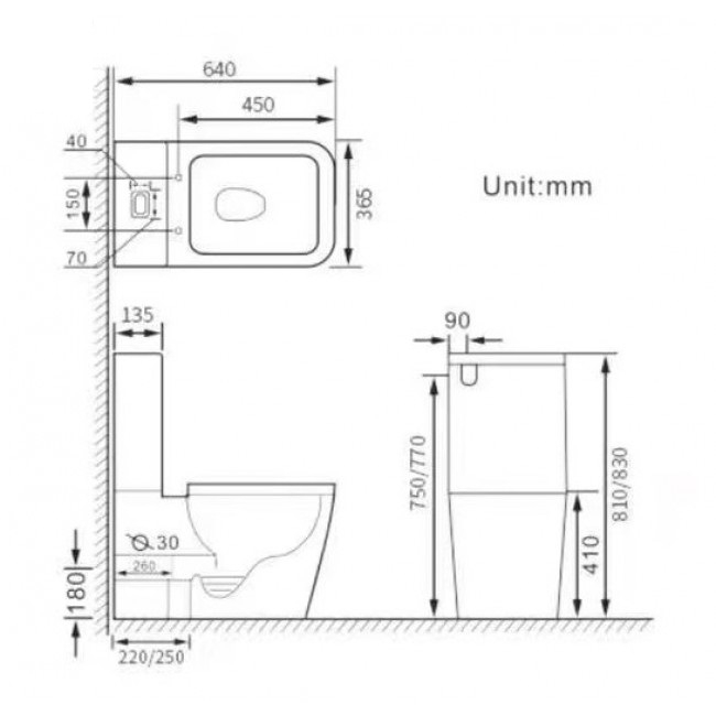 Унитаз-компакт SantiLine SL-5017SM-BD безободковый, с бачком, с крышкой микролифт, белый купить в интернет-магазине Sanbest