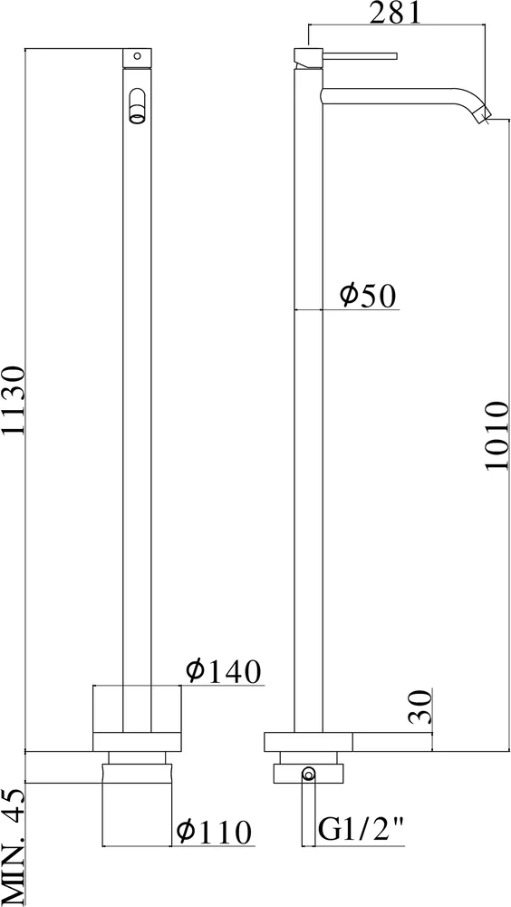 Смеситель для раковины Paffoni LIGHT LIG031NO купить в интернет-магазине сантехники Sanbest