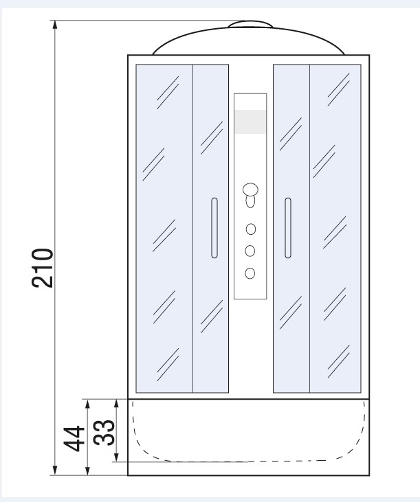 Душевая кабина River DESNA XL 90/44 MT купить в интернет-магазине Sanbest