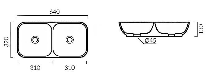 Раковина Grossman GR-3038-2 белая купить в интернет-магазине Sanbest