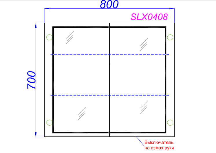 Зеркальный шкаф Aqwella Simplex 80 SLX0408 серый в ванную от интернет-магазине сантехники Sanbest