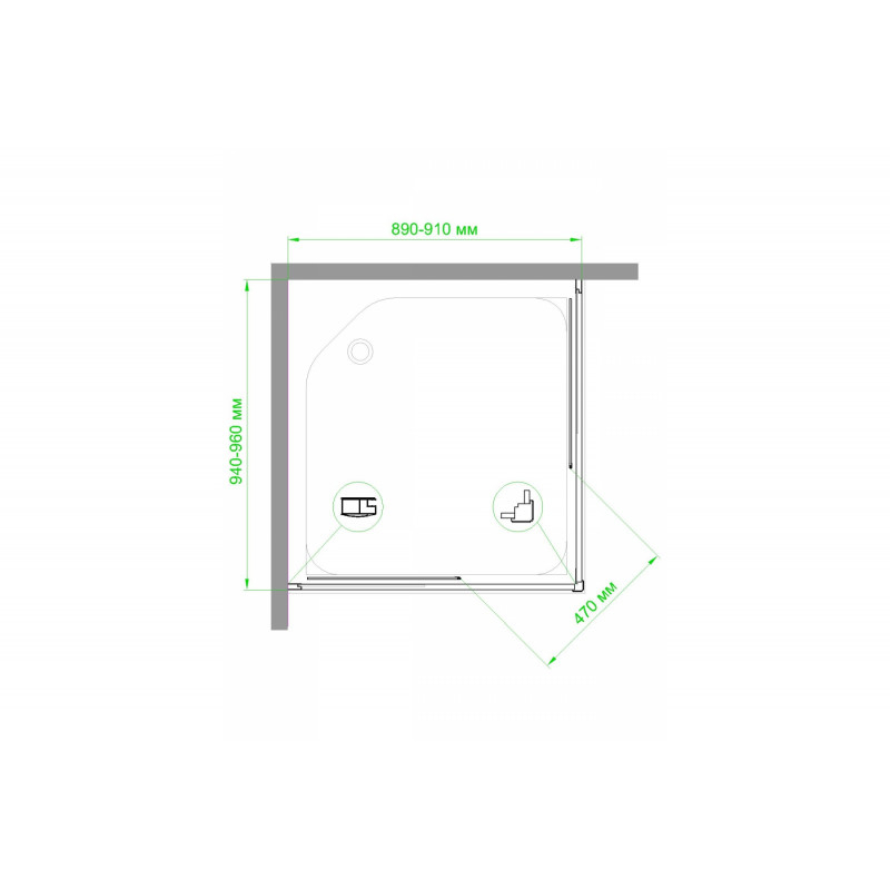 Душевой уголок Royal Bath RB9095HPD-T 90х95 прозрачный купить в интернет-магазине Sanbest