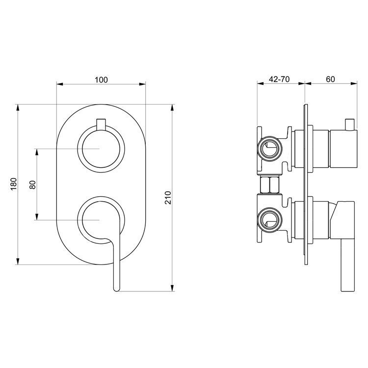 Смеситель для душа Webert DoReMi DR860101560 купить в интернет-магазине сантехники Sanbest