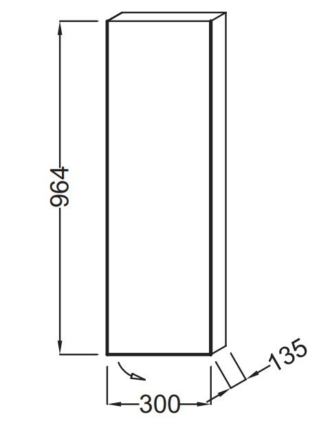 Пенал Jacob Delafon SPHERIK EB1058D-E70 30 арлингтонгский дуб для ванной в интернет-магазине сантехники Sanbest