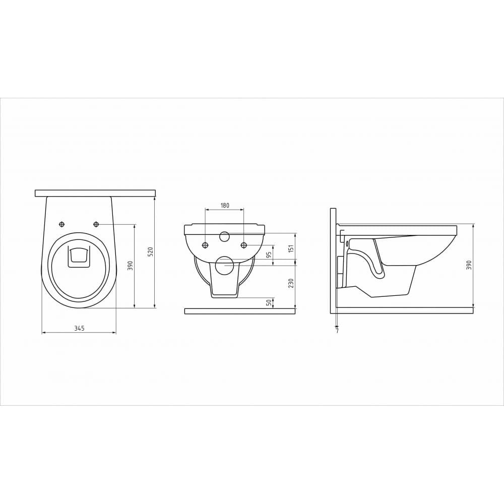 Унитаз подвесной Berges GAMMA 81105 купить в интернет-магазине Sanbest