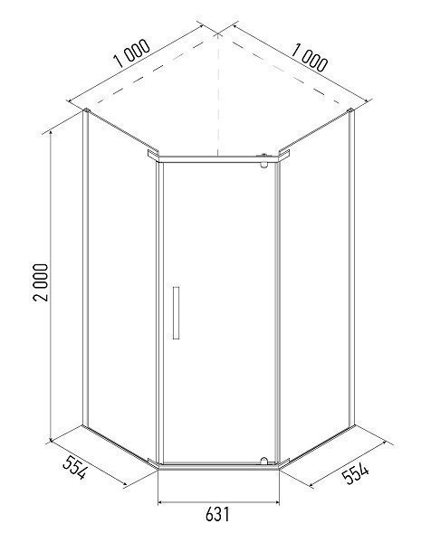 Душевой уголок Erlit Comfort ER 10109V 90x90 купить в интернет-магазине Sanbest