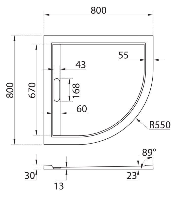 Душевой поддон Cezares TRAY AS-R 80x80 белый купить в интернет-магазине Sanbest