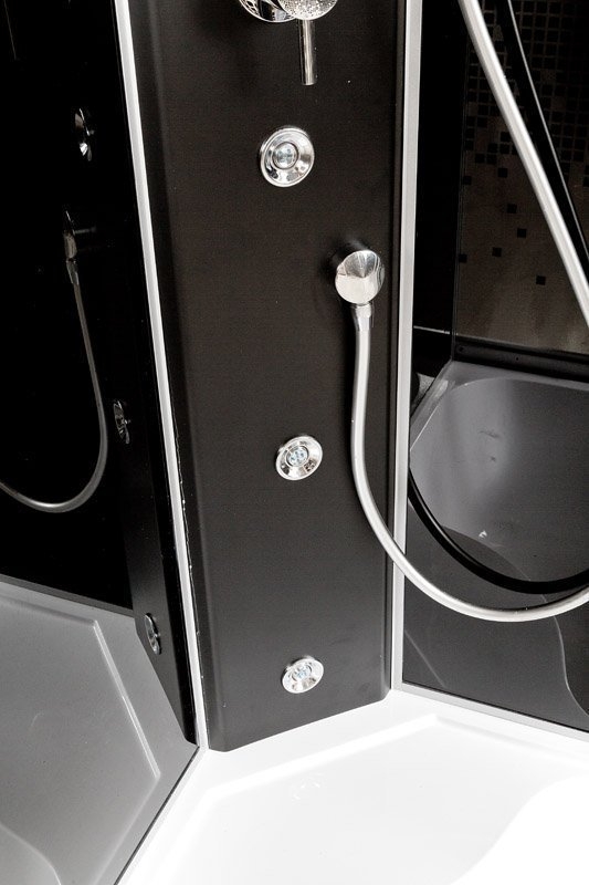 Душевая кабина Deto Серия L L 810 N с гидромассажем BLACK 100x100 купить в интернет-магазине Sanbest