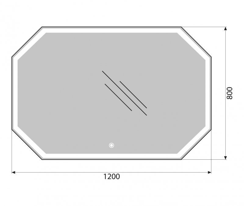 Зеркало BelBagno SPC-OTT-1200-800-LED-TCH в ванную от интернет-магазине сантехники Sanbest