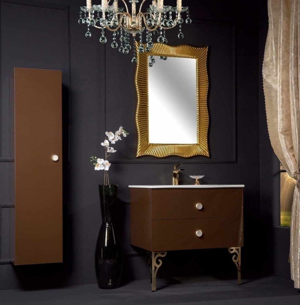 Зеркало Armadi Art Soho с пультом управления золото 70 в ванную от интернет-магазине сантехники Sanbest