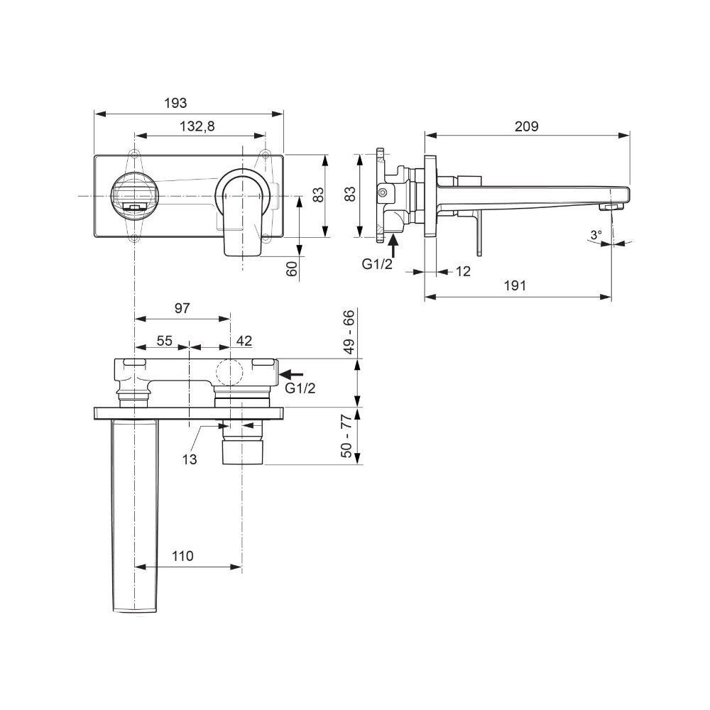 Смеситель для раковины Ideal Standard Edge A7116AA купить в интернет-магазине сантехники Sanbest