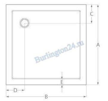 Душевой поддон Burlington Zamori Z1162 100х100 купить в интернет-магазине Sanbest