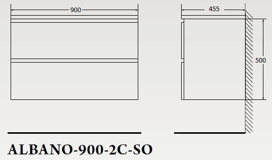 Тумба с раковиной BelBagno ALBANO 90 Pino Scania для ванной в интернет-магазине Sanbest