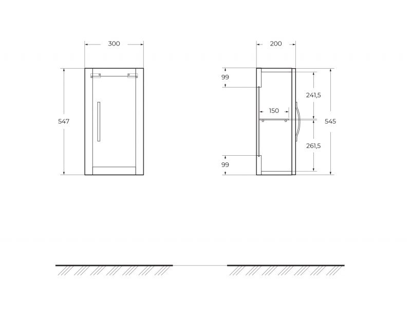 Шкаф подвесной Cezares Tiffany 30 55245 Grigio nuvola для ванной в интернет-магазине сантехники Sanbest