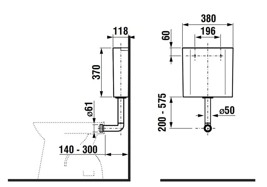 Бачок скрытого монтажа Jika MODUL 3/6 л белый купить в интернет-магазине сантехники Sanbest