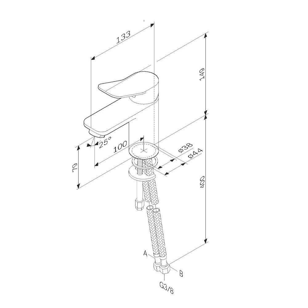 Смеситель для раковины AM.PM X-JOY F85A02133 купить в интернет-магазине сантехники Sanbest