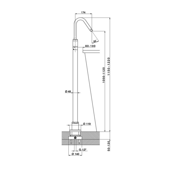 Смеситель для раковины Cisal STEP ST0045102Q черный купить в интернет-магазине сантехники Sanbest