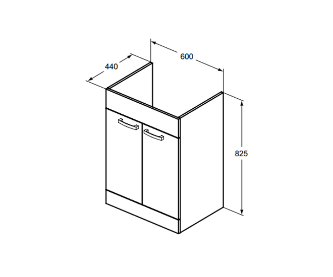 Тумба с раковиной Ideal Standard Tempo-IS E3244OS 60 дуб для ванной в интернет-магазине Sanbest