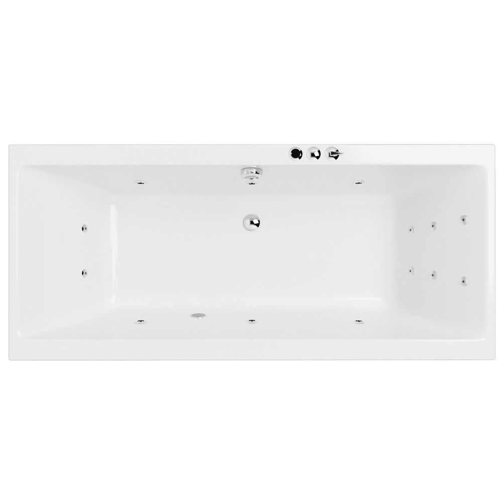 Ванна акриловая EXCELLENT Pryzmat Slim 180x80 SMART хром купить в интернет-магазине Sanbest