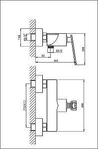 Смеситель для душа Rush PALM PL2530-63 купить в интернет-магазине сантехники Sanbest