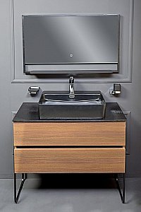 Раковина Boheme Vallessi 60 875 черная купить в интернет-магазине Sanbest