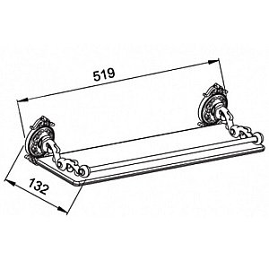 Полка Hayta Antic Brass 13909/VBR бронза купить в интернет-магазине сантехники Sanbest