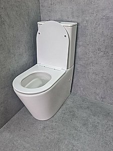 Унитаз напольный CeramaLux TR2178 белый, с бачком, с крышкой микролифт, слив торнадо купить в интернет-магазине Sanbest