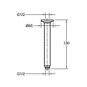 Держатель верхнего душа Jacob Delafon E15398-CP купить в интернет-магазине сантехники Sanbest