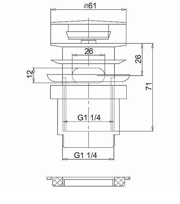 Нажимная кнопка слива для раковины Burlington W11 золото купить в интернет-магазине сантехники Sanbest