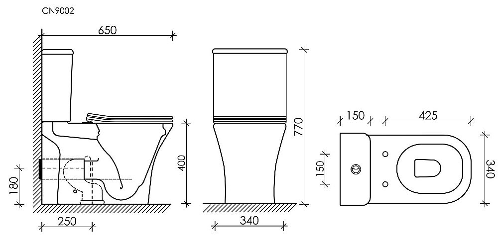 Унитаз Ceramica Nova Alfa Rimless CN9002 безободковый, с крышкой микролифт, с бачком купить в интернет-магазине Sanbest