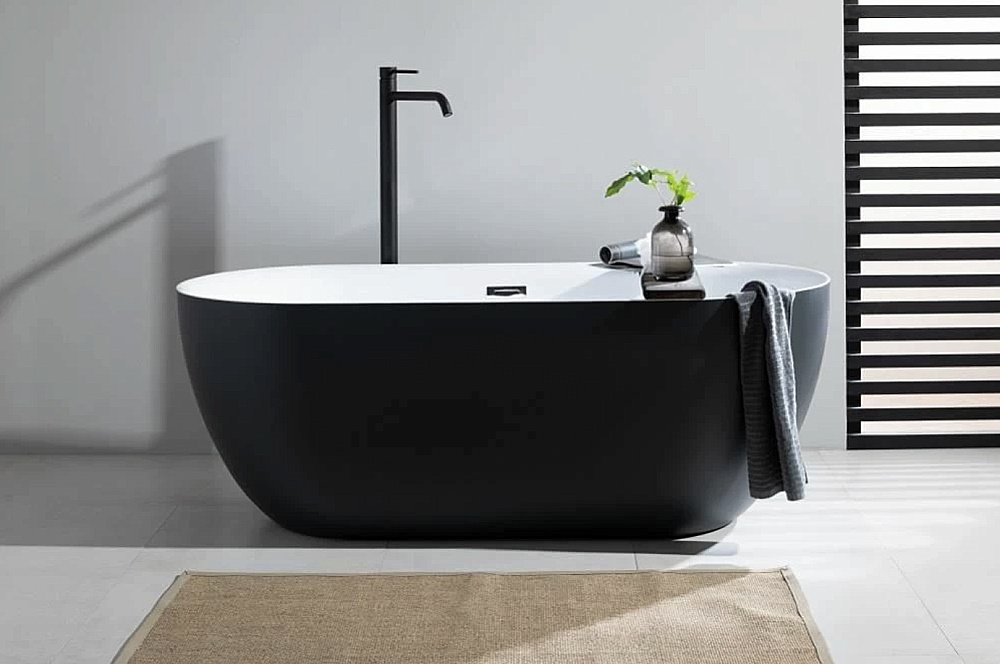 Акриловая ванна Aquanet DELIGHT 289723 170x78 белый/черный матовый купить в интернет-магазине Sanbest